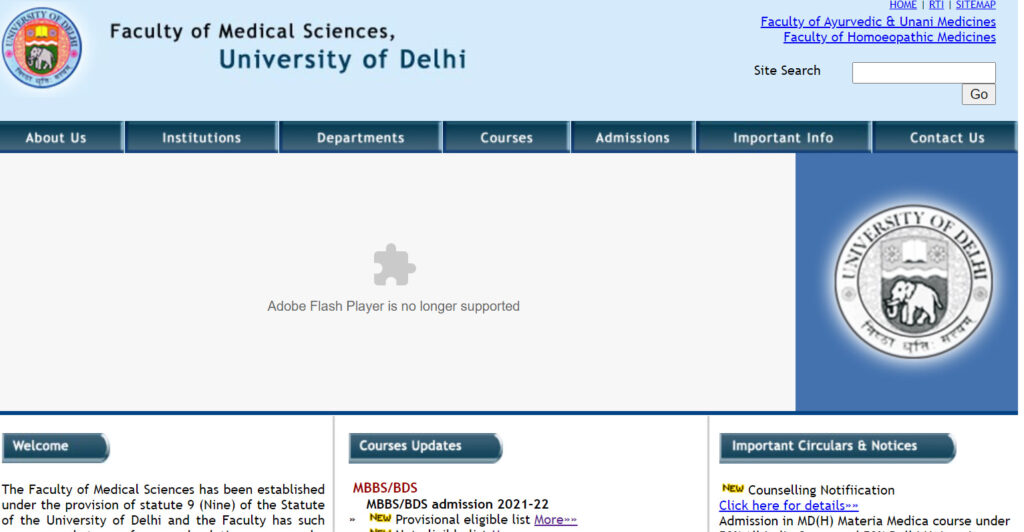 FMSC Delhi Official Websites