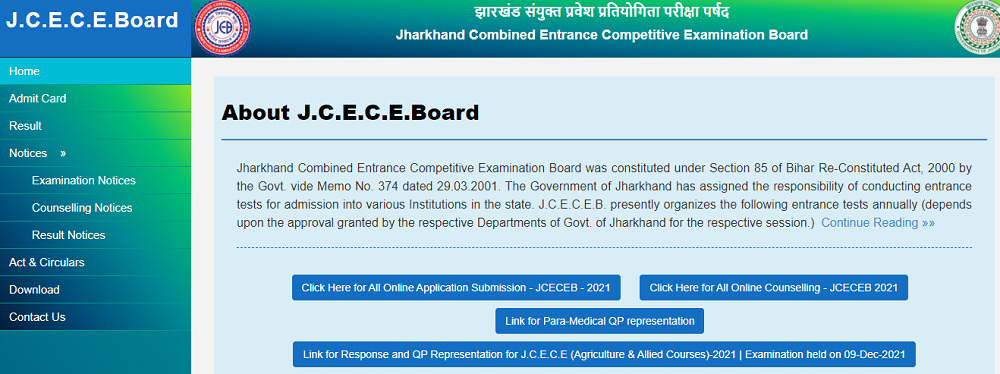 jceceb.jharkhand.gov.in-official home page