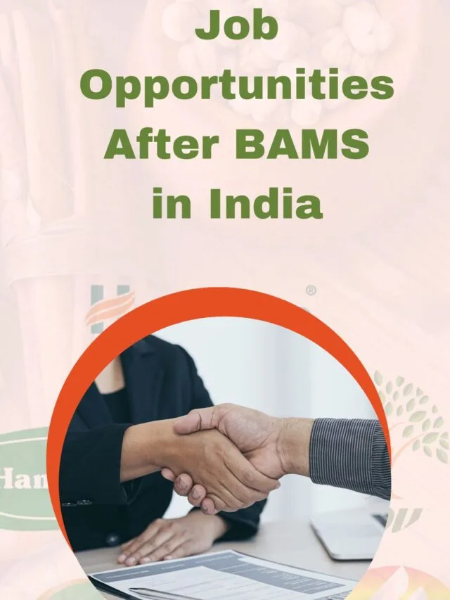 Job Opportunities After BAMS in India