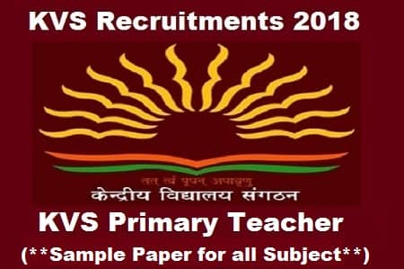download kvs primary teacher exam sample paper in pdf get free pdf