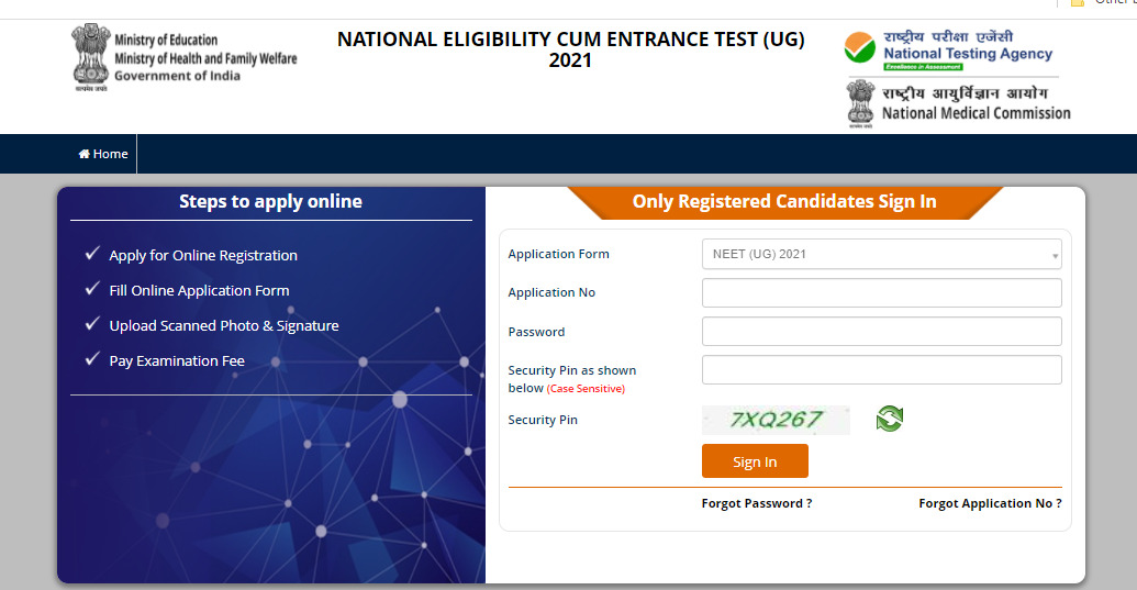 NEET Phase 2 Registration Step-2