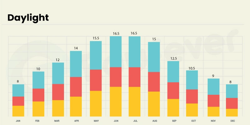 (Tambov City Daylight forecast throughout the year)