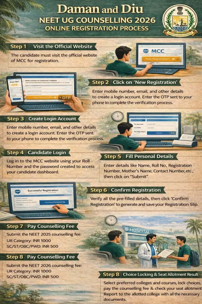 Daman & Diu NEET UG Counselling Procedure