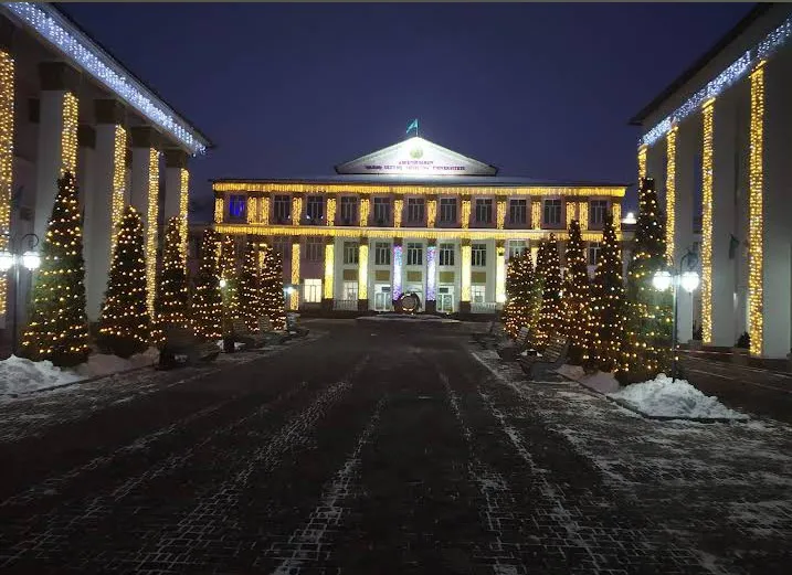 Kazakh National Medical University Night view