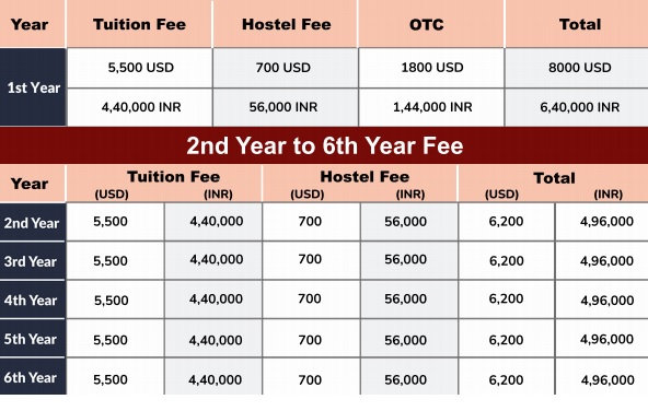 Kursk State Medical University Fees Structure