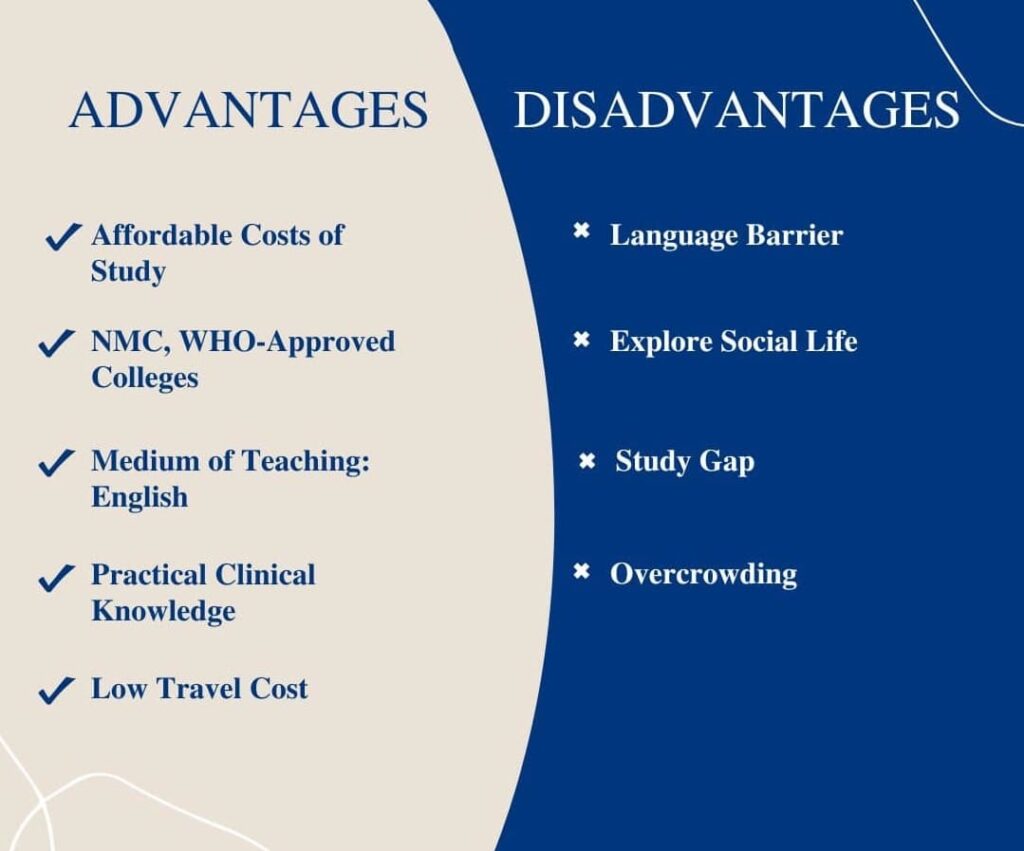 Advantages and Disadvantages of Studying MBBS in Bangladesh-Chart