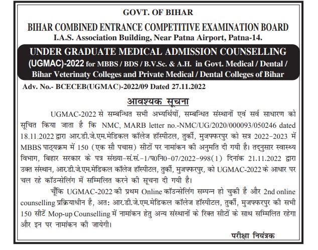 Bihar NEET UG New Private College Seats
