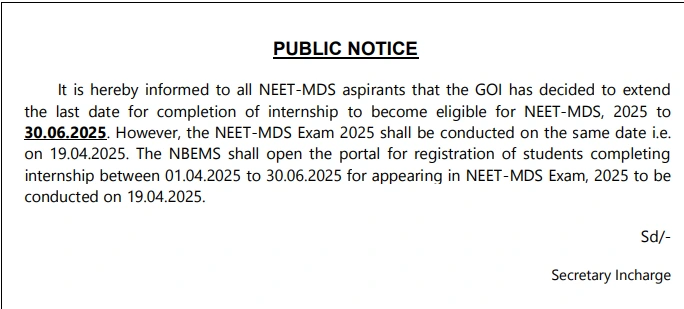 DCI Notice