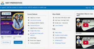 NEET 2025 Crash Course (Free): Boost Your NEET Success With SATHEE