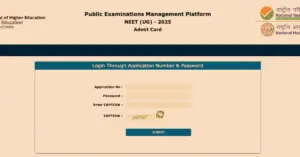 NEET UG 2025 Admit Card Out