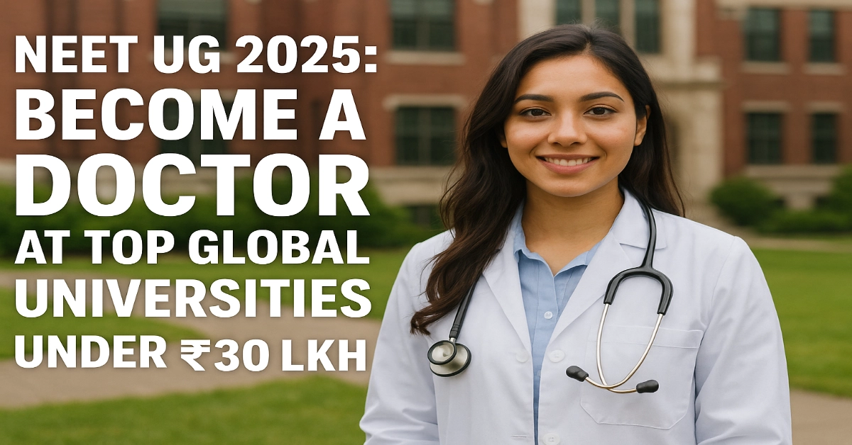 NEET UG 2025: Become a Doctor at Top Global Universities Under ₹30 Lakh