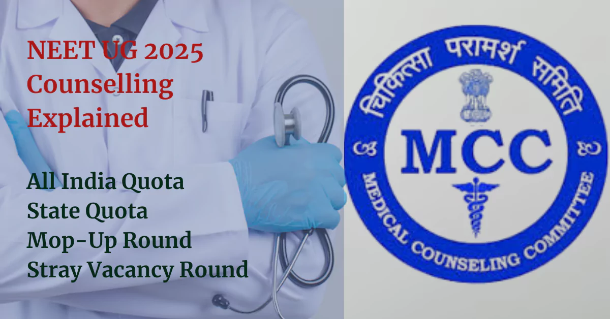 NEET UG 2025 Counselling Explained: AIQ, State Quota, Mop-Up Round & More
