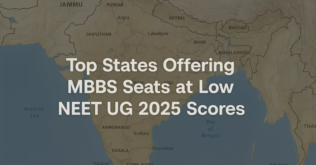 Top states offering MBBS Seats at Low NEET UG 2025 Scores
