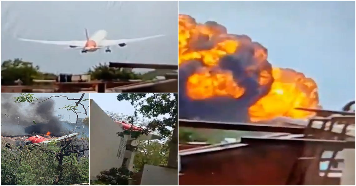 Air India Boeing 787 Dreamliner Crashes into BJ Medical College Hostel in Ahmedabad
