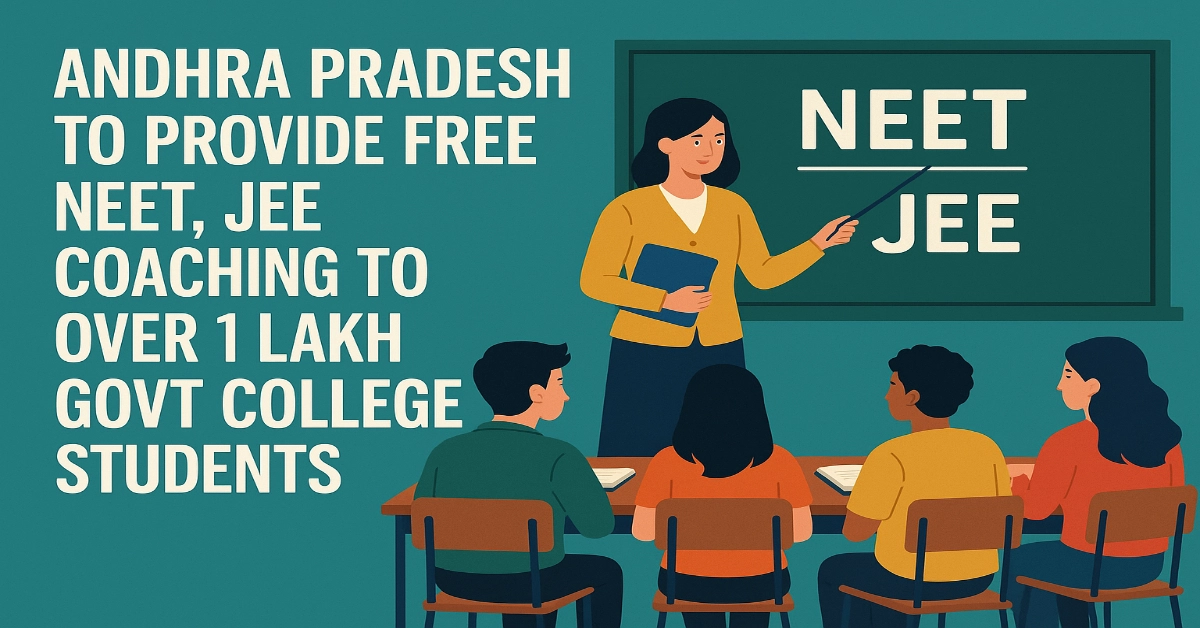 Andhra Pradesh to Provide Free NEET, JEE Coaching to Over 1 Lakh Govt College Students