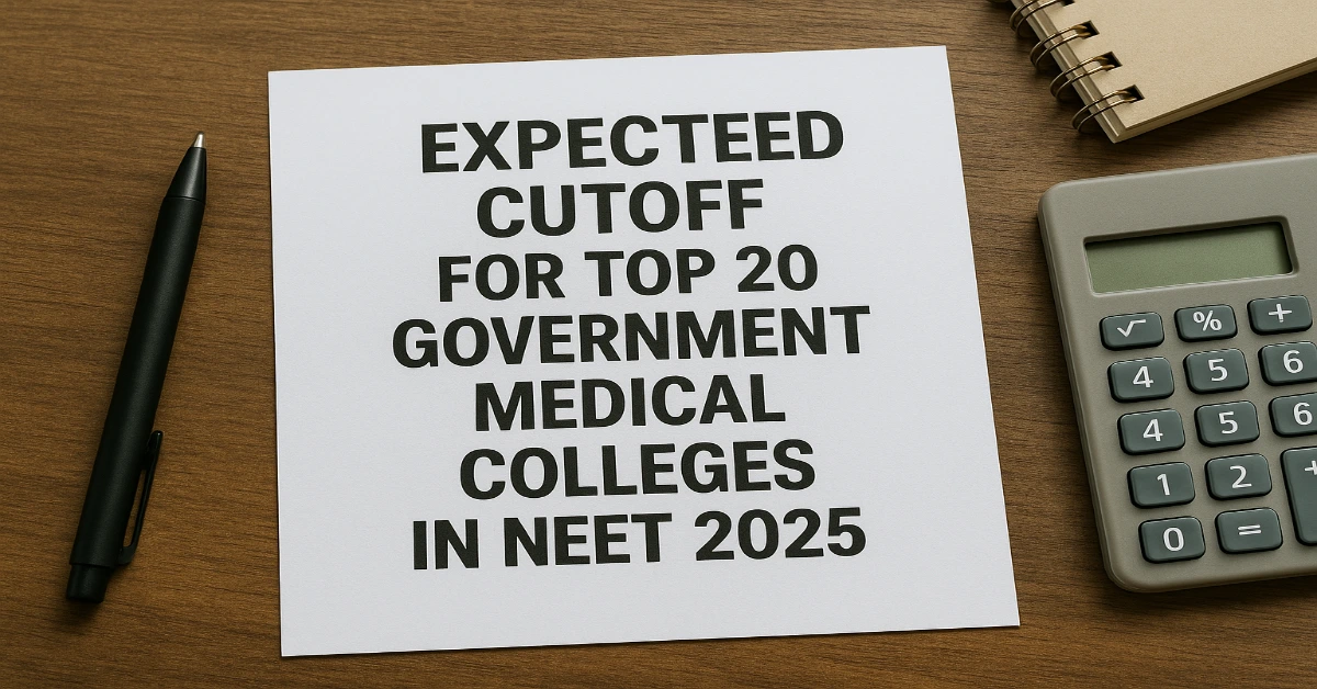 Expected Cutoff for Top 20 Government Medical Colleges in NEET 2025