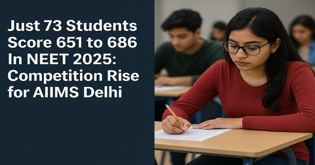 Just 73 Students Score 651 to 686 In NEET 2025: Competetion Rise for AIIMS Delhi