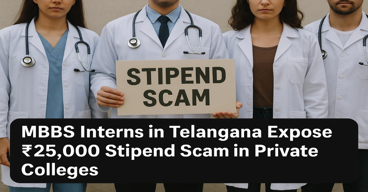 MBBS Interns in Telangana Expose ₹25,000 Stipend Scam in Private Colleges