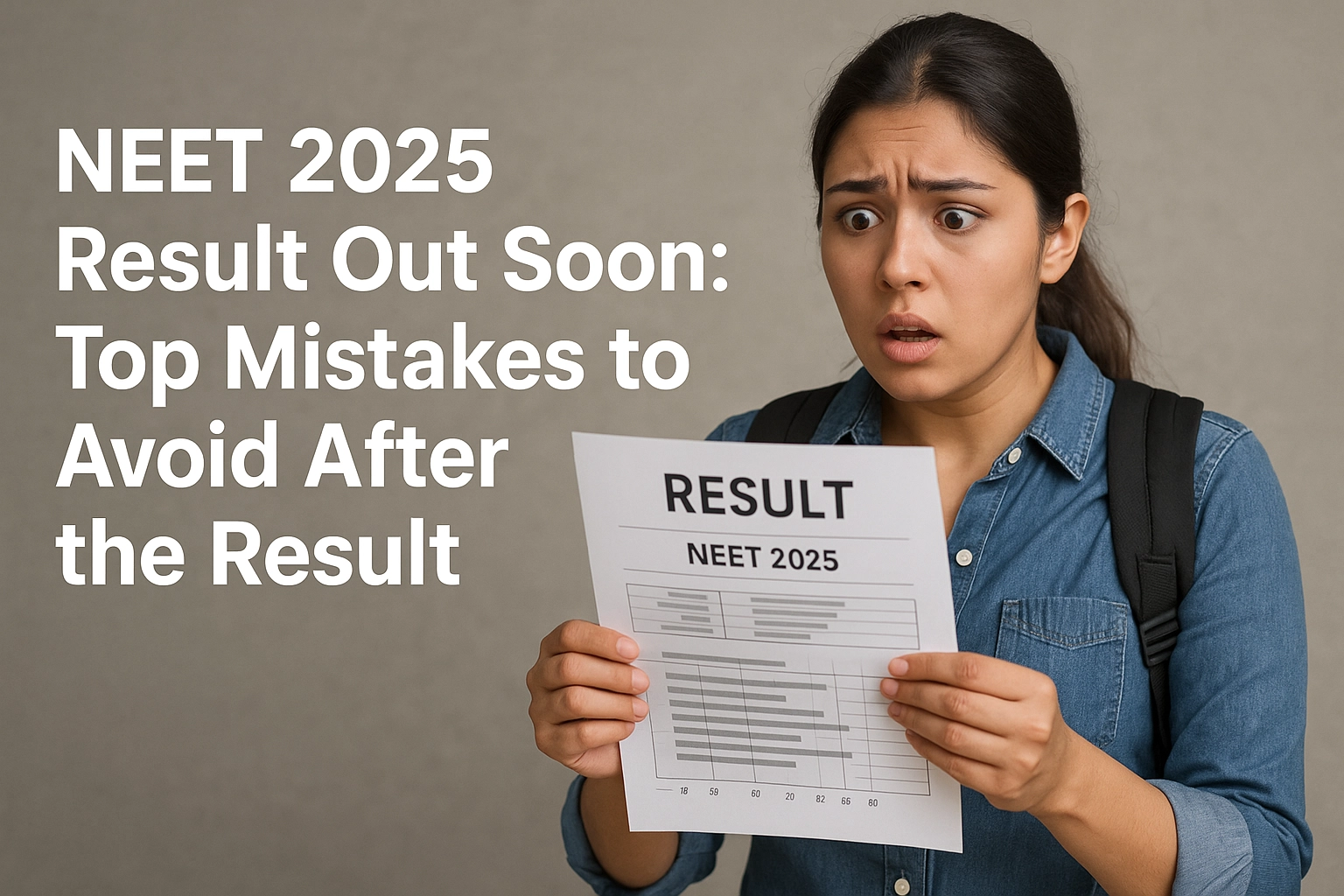 NEET 2025 Result Out Soon: Top Mistakes to Avoid After the Result