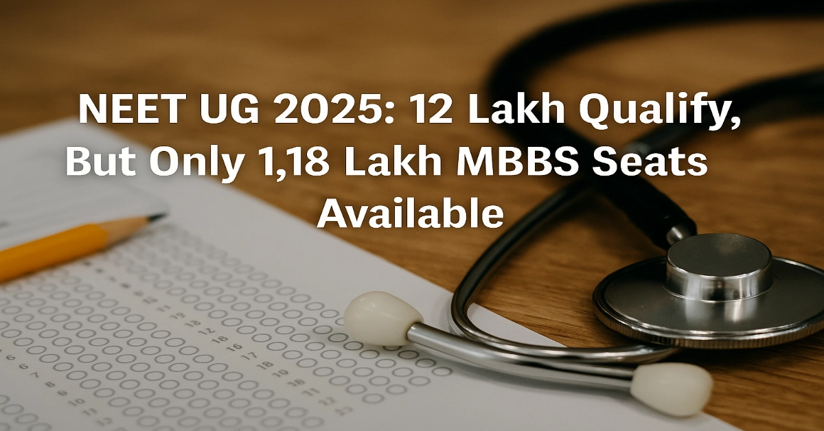 NEET UG 2025_ 12 Lakh Qualify, But Only 1.18 Lakh MBBS Seats Available