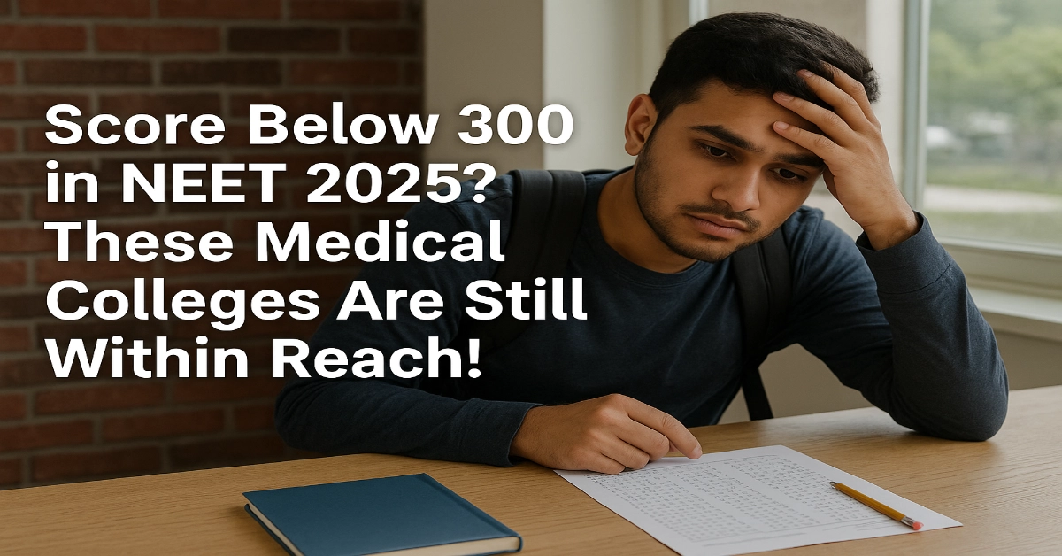 Score Below 300 in NEET 2025? These Medical Colleges Are Still Within Reach!
