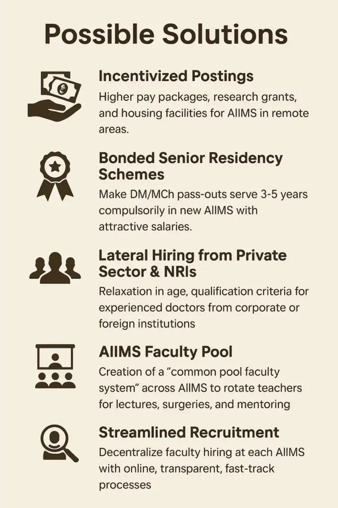 AIIMS faculty Shortage Possible solution