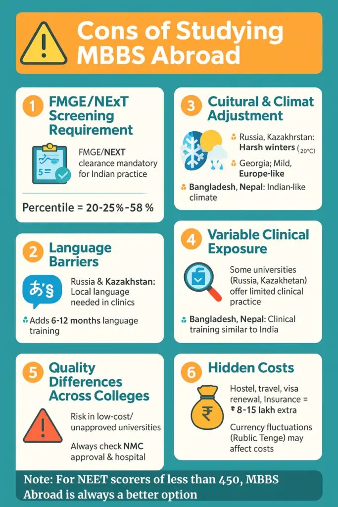 Cons of Studying MBBS Abroad