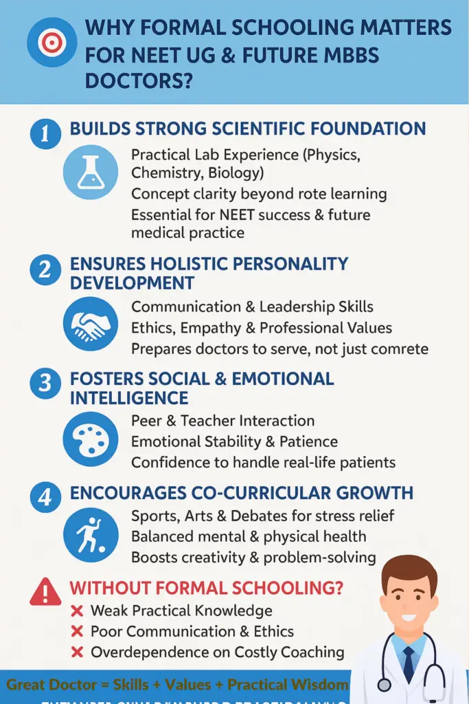 formal schooling matters for NEET UG and Future MBBS doctors