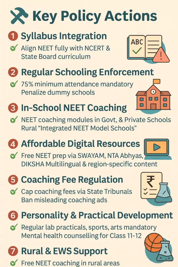 key policy to reduce coaching dependency