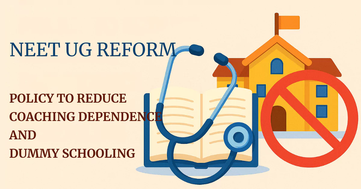NEET UG Reform: Policy to Reduce Coaching Dependence and Dummy Schooling