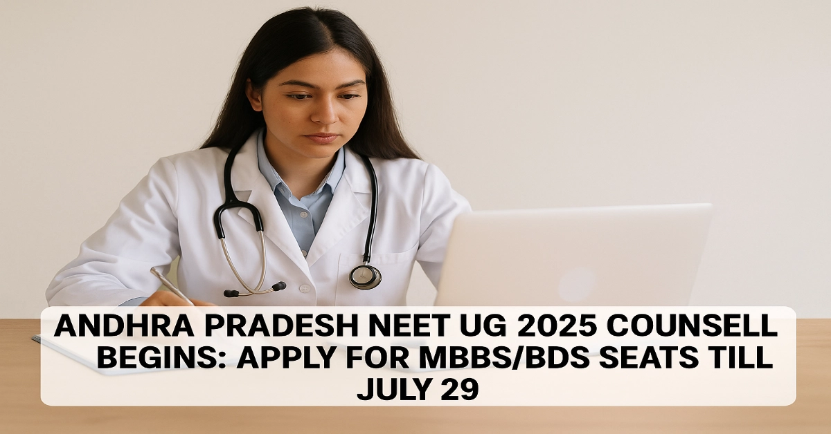 Andhra Pradesh NEET UG 2025 Counselling Begins: Apply for MBBS/BDS Seats Till July 29