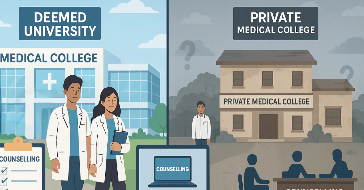 Deemed university vs Low-Ranked Private Medical College