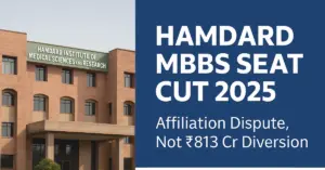 Hamdard MBBS Seats Cancelled, But Not Due to ₹813 Crore Diversion