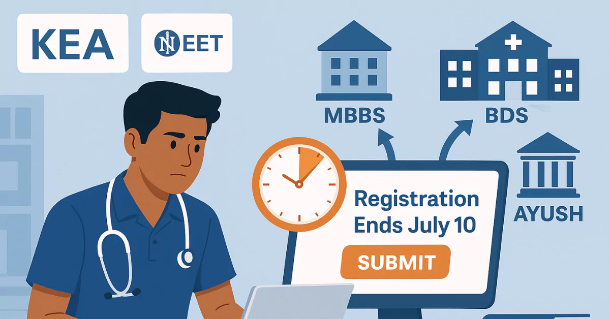 KEA to Close NEET UG 2025 Counselling Registration Tomorrow