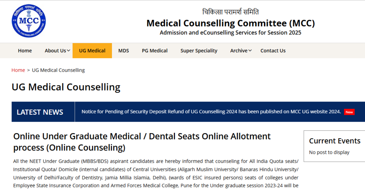 MCC released the NEET UG 2025 Counselling Schedule at mcc.nic.in; registration begins on 21st July.