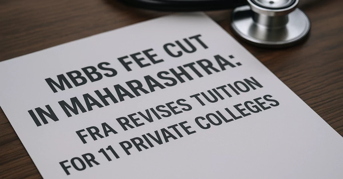 Maharashtra MBBS Fee 2025 Revised by FRA