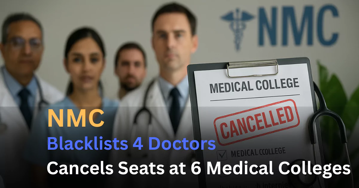 NMC Cancels Seats at 6 Medical Colleges; 4 Doctors Blacklisted