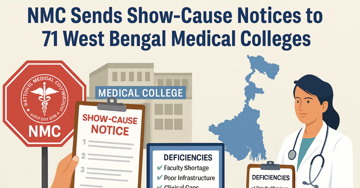 NMC Issues Notices to 71 West Bengal Medical Colleges in 2 Years