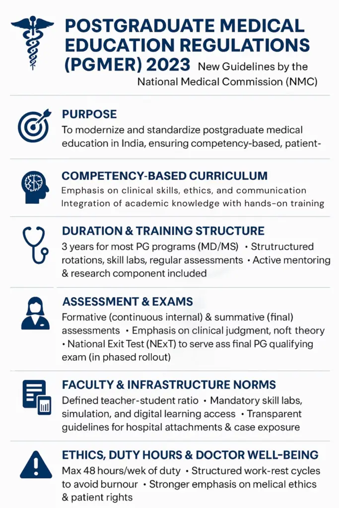 Postgraduate Medical Education Regulations (PGMER) 2023