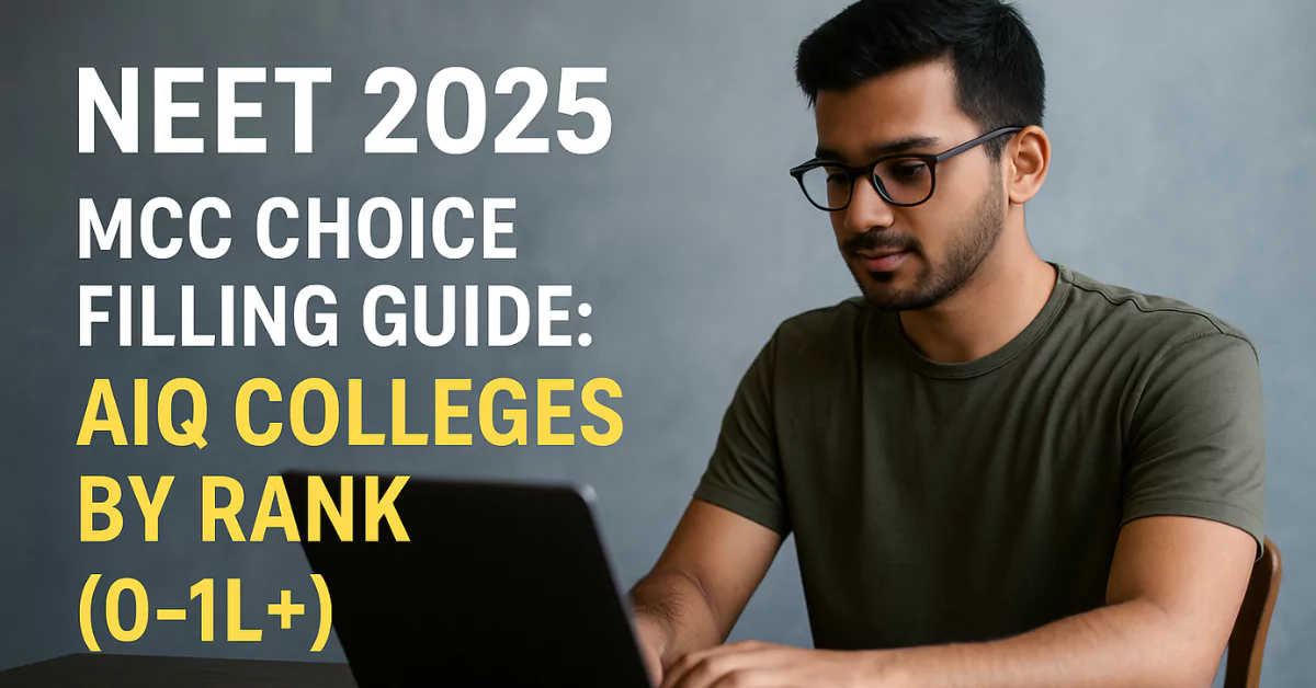 Rank Wise MCC Choice Filling Guide for NEET 2025