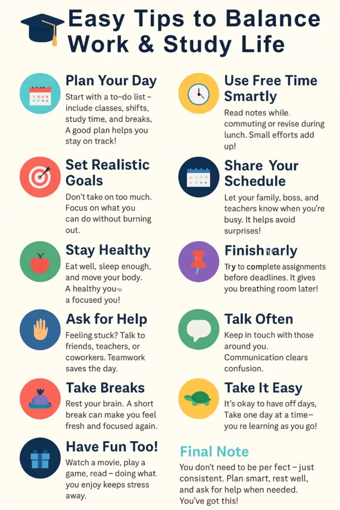 Tips to balance work and study life
