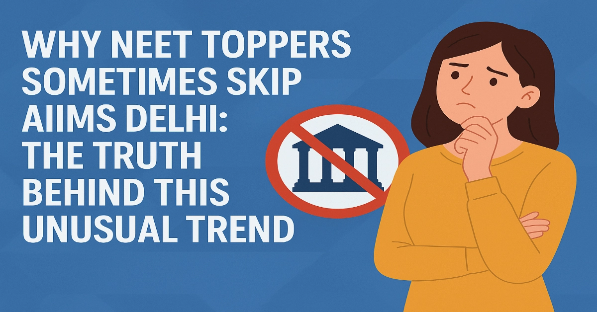 Why NEET Toppers Sometimes Skip AIIMS Delhi: The Truth Behind This Unusual Trend