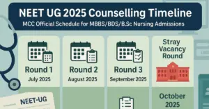 MCC released NEET UG 2025 Counselling Schedule