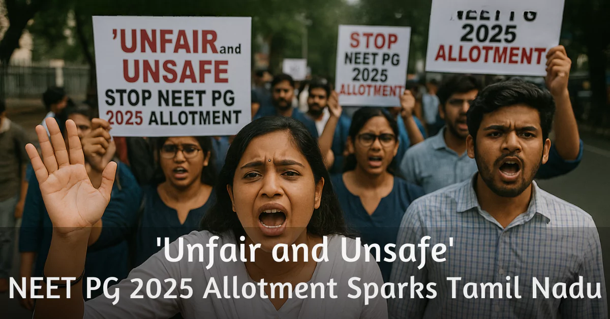 NEET PG Controversy 2025: NBEMS Centre Allotment for TN Students