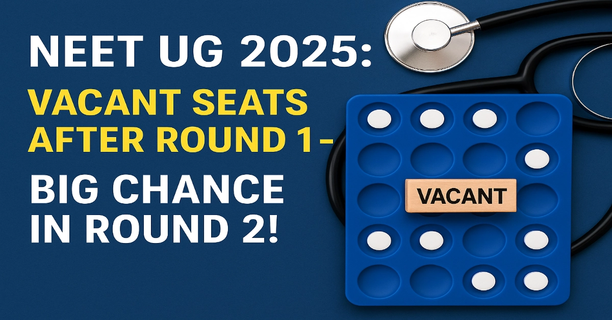 How Many Seats Are Still Vacant After NEET UG 2025 Round 1 Counselling?