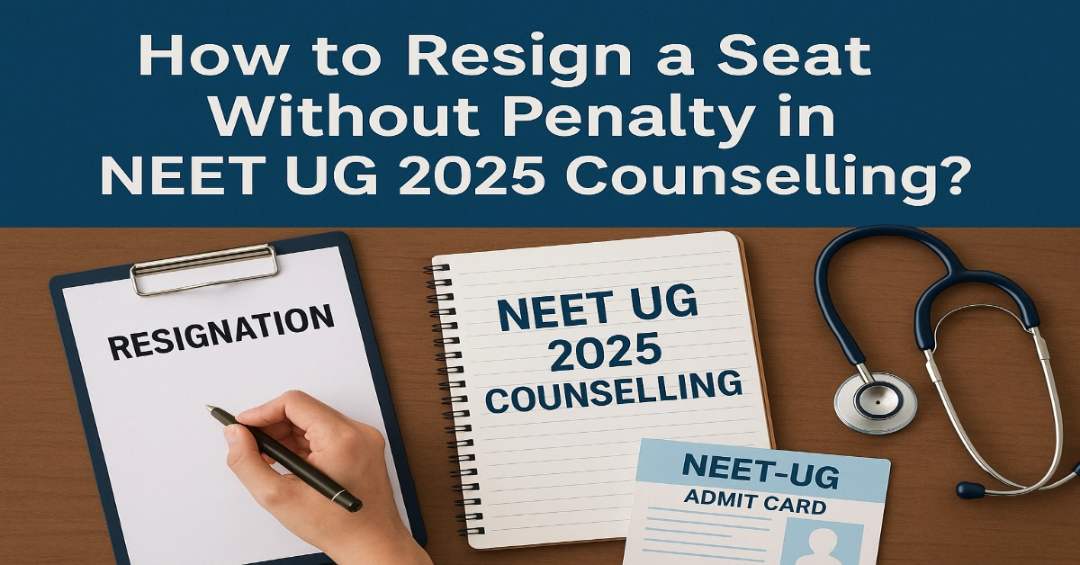 How to Resign a Seat Without Penalty in NEET UG 2025 Counselling