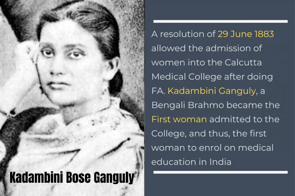Kadambini Bose Ganguly first woman doctor of India