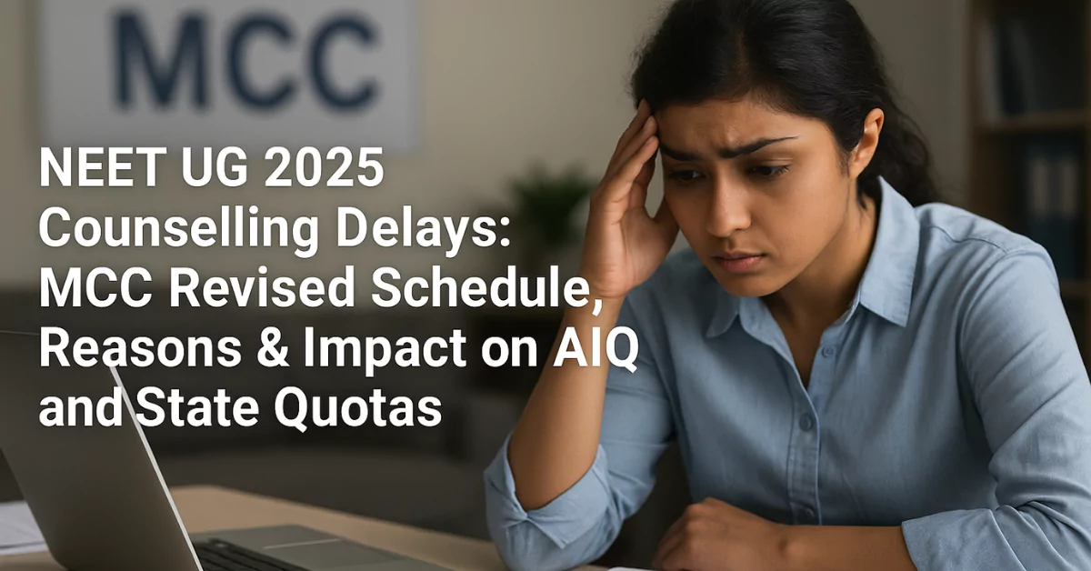 MCC NEET UG 2025 Counselling Delays