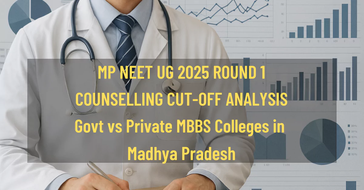 MP NEET UG 2025 Round 1 Counselling Cut Off Analysis