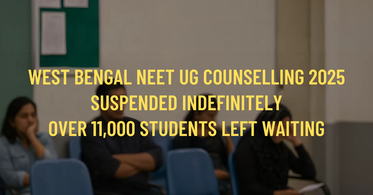 WB NEET UG Counselling 2025 Suspended Indefinitely Over OBC Quota Row